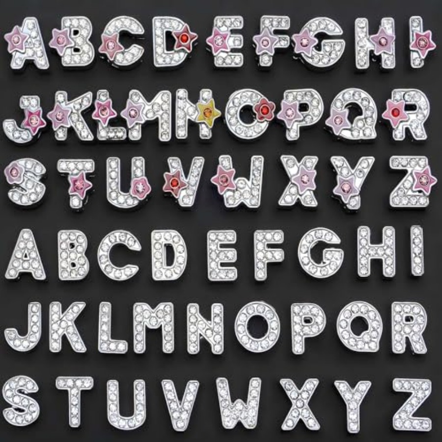 Z Phone Accessories - 52pcs A-Z Rhinestone Letters for Junk