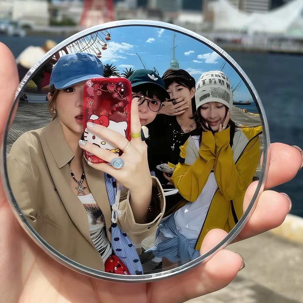Phone Accessories And Gadget - Portable 9.5cm Mini Round Convex Mirror