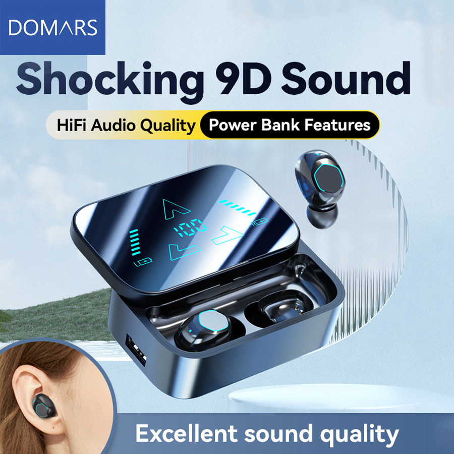 Bluetooth Earphone Tws - Domars TWS Wireless Bluetooth Earphones HiFi