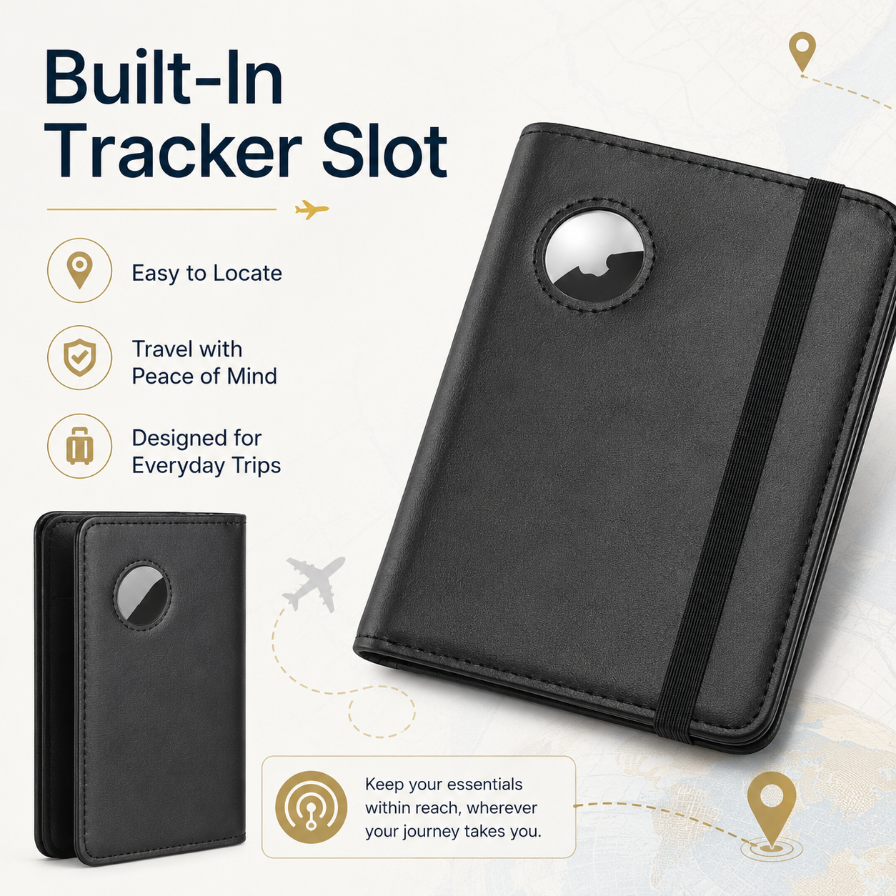 Blocking Passport Holder with  – Airtag Holder Case Bewertung und Preis