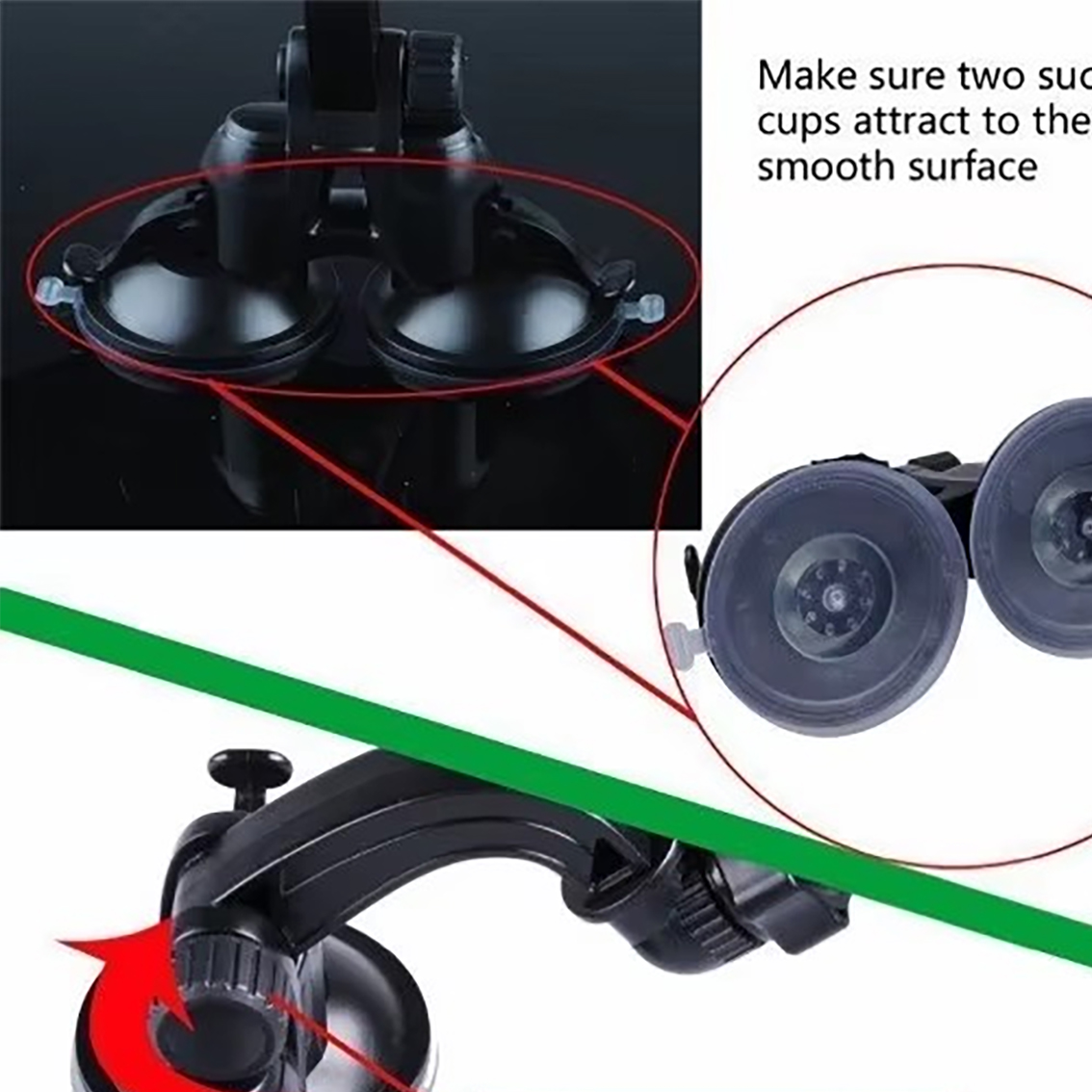 Double Suction Cup Mount with  – Selfie Stick Tripod Bewertung und Preis