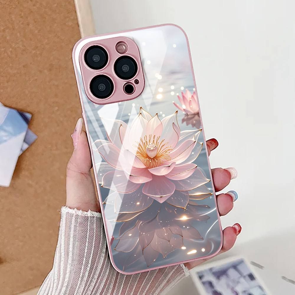 Lotus Flower Phone Case For iP – Tempered Glass Screen Bewertung und Preis